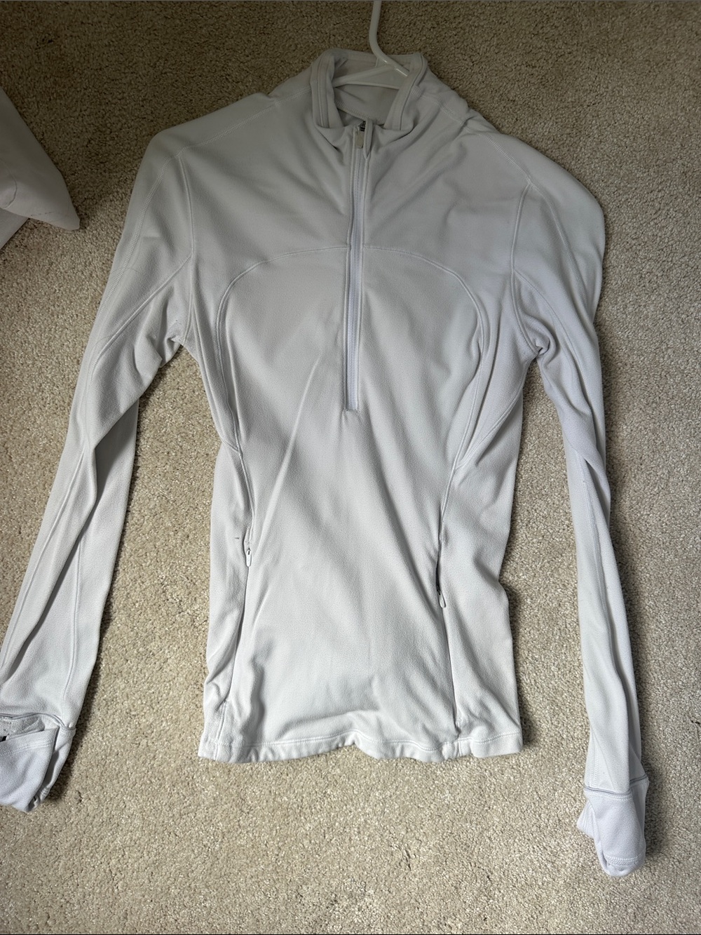 lululemon athletica Light Gray Half-Zip Jacket